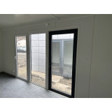 Kancelársky a obytný kontajner D18 s dreveným obkladom