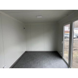 Kancelársky a obytný kontajner D18 s dreveným obkladom