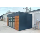 Kancelársky a obytný kontajner D18 s dreveným obkladom