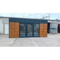 Kancelársky a obytný kontajner D18 s dreveným obkladom